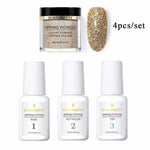 BORN PRETTY Holographic Dipping Nail Powder Glitter Without Lamp Dip Nail Powder Base Top Activator Nail Kit Nail Art Decoration