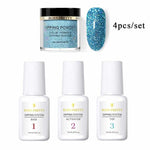 BORN PRETTY Holographic Dipping Nail Powder Glitter Without Lamp Dip Nail Powder Base Top Activator Nail Kit Nail Art Decoration