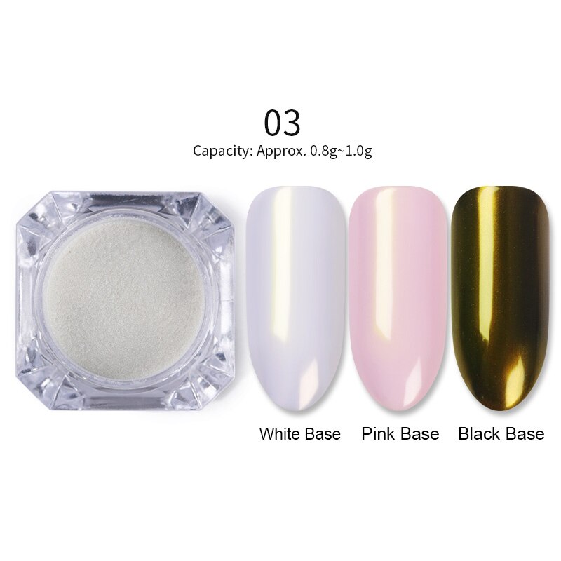 1 Box Pearl Nail Glitter Powder Shiny Mirror Holographic Neon Shimmer Pigment Powder Dust Manicure Nail Art Decorations