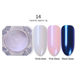 1 Box Pearl Nail Glitter Powder Shiny Mirror Holographic Neon Shimmer Pigment Powder Dust Manicure Nail Art Decorations