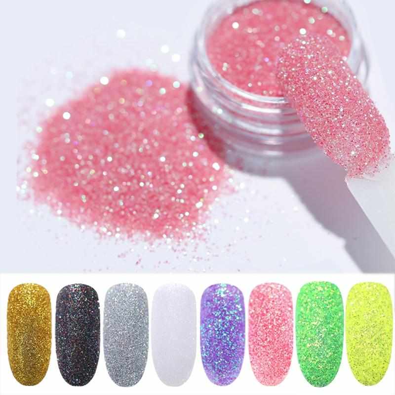 1g/Box Holo Nail Glitter Powder Gradient for UV Gel Polish Nails Decorations Sugar Glitter Dipping Manicure Nail Art