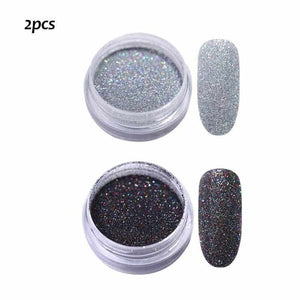 1g/Box Holo Nail Glitter Powder Gradient for UV Gel Polish Nails Decorations Sugar Glitter Dipping Manicure Nail Art