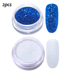 1g/Box Holo Nail Glitter Powder Gradient for UV Gel Polish Nails Decorations Sugar Glitter Dipping Manicure Nail Art