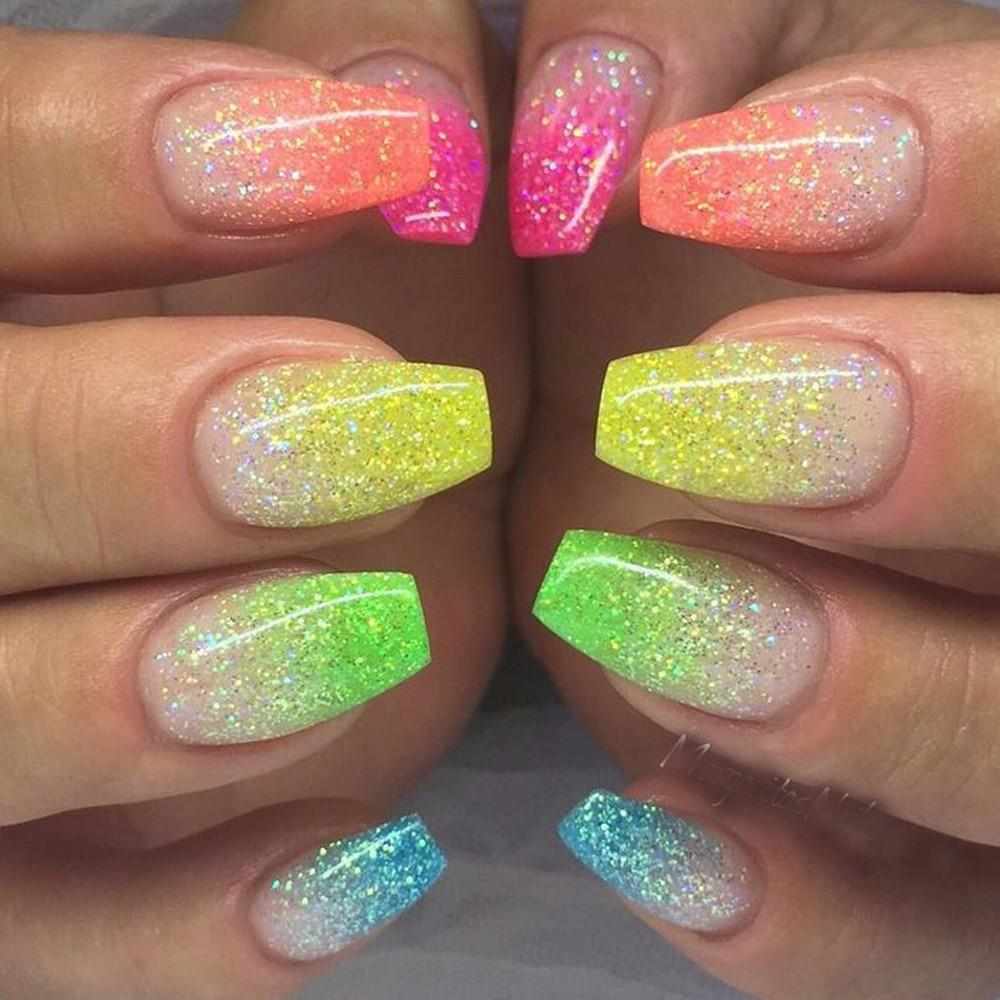 1g 19 Color DIY Beauty Glitter Phosphor 3D Glow Nail Art Fluorescent Luminous Neon Powder For Nails Art Decorations SAYG/YE