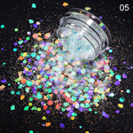 1 Box Holographics Nail Glitter Powder MIxed Butterfly Star Colorful Irregular Flakes Sequins Nail Art Decorations Palliette