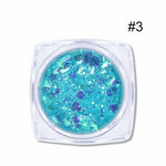 1 Box Holographics Nail Glitter Powder MIxed Butterfly Star Colorful Irregular Flakes Sequins Nail Art Decorations Palliette