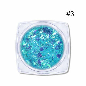 1 Box Holographics Nail Glitter Powder MIxed Butterfly Star Colorful Irregular Flakes Sequins Nail Art Decorations Palliette