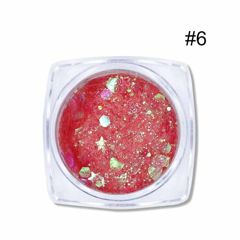 1 Box Holographics Nail Glitter Powder MIxed Butterfly Star Colorful Irregular Flakes Sequins Nail Art Decorations Palliette