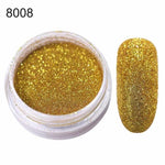 1g Holographic Nail Glitter Powder Gold Sliver Pigment Shinny Chrome Dust Nail Art DIY Decoration For Gel Polishs Nails