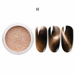 0.5g/Bottle 3D Cat Eye Magnet Nail Glitter Magnetic Powder Mirror Effect Pigment Dust Nail Art Decorations SF3096