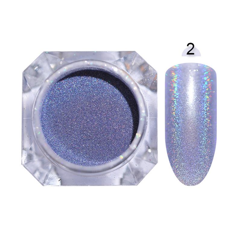 0.5g 1g Holographic Laser Powder Pink Gradient Nail Art Glitter Chrome Powder Pigment Manicure Nail Gel Polish Glitter Dust