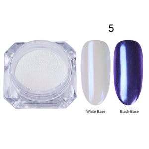 0.5g 1g Holographic Laser Powder Pink Gradient Nail Art Glitter Chrome Powder Pigment Manicure Nail Gel Polish Glitter Dust