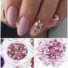 1 Box  Matting Series Nail Sequins Flakies Round Colorful Nails Flakies Paillette Accessories 3D Nail Art Decoration in Box