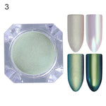 1g Chameleon Nail Powder Mirror Matte Effect Chrome Manicure Nail Art Pigment Powder Glitter Nail Dust 4 Colors UV Gel Polish