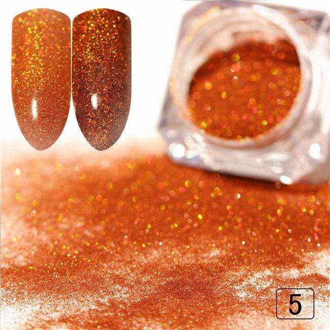 1g Chameleon Nail Powder Mirror Matte Effect Chrome Manicure Nail Art Pigment Powder Glitter Nail Dust 4 Colors UV Gel Polish