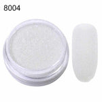 2g Shining Sugar Nail Powder White Black Nail Glitter Pigment Dust Holographic Laser for Gel Polish Decoration Tips