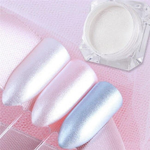 2g Shining Sugar Nail Powder White Black Nail Glitter Pigment Dust Holographic Laser for Gel Polish Decoration Tips