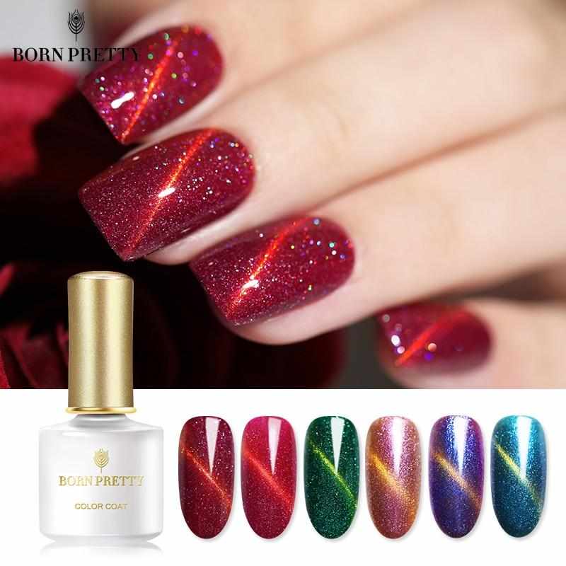 BORN PRETTY Shimmer 3D Cat Eye Nail Gel Polish 6ml Magnetic Gel Soak Off UV Gel Manicure Nail Art Gel Lacquer Varnish